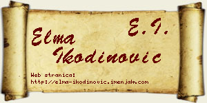 Elma Ikodinović vizit kartica